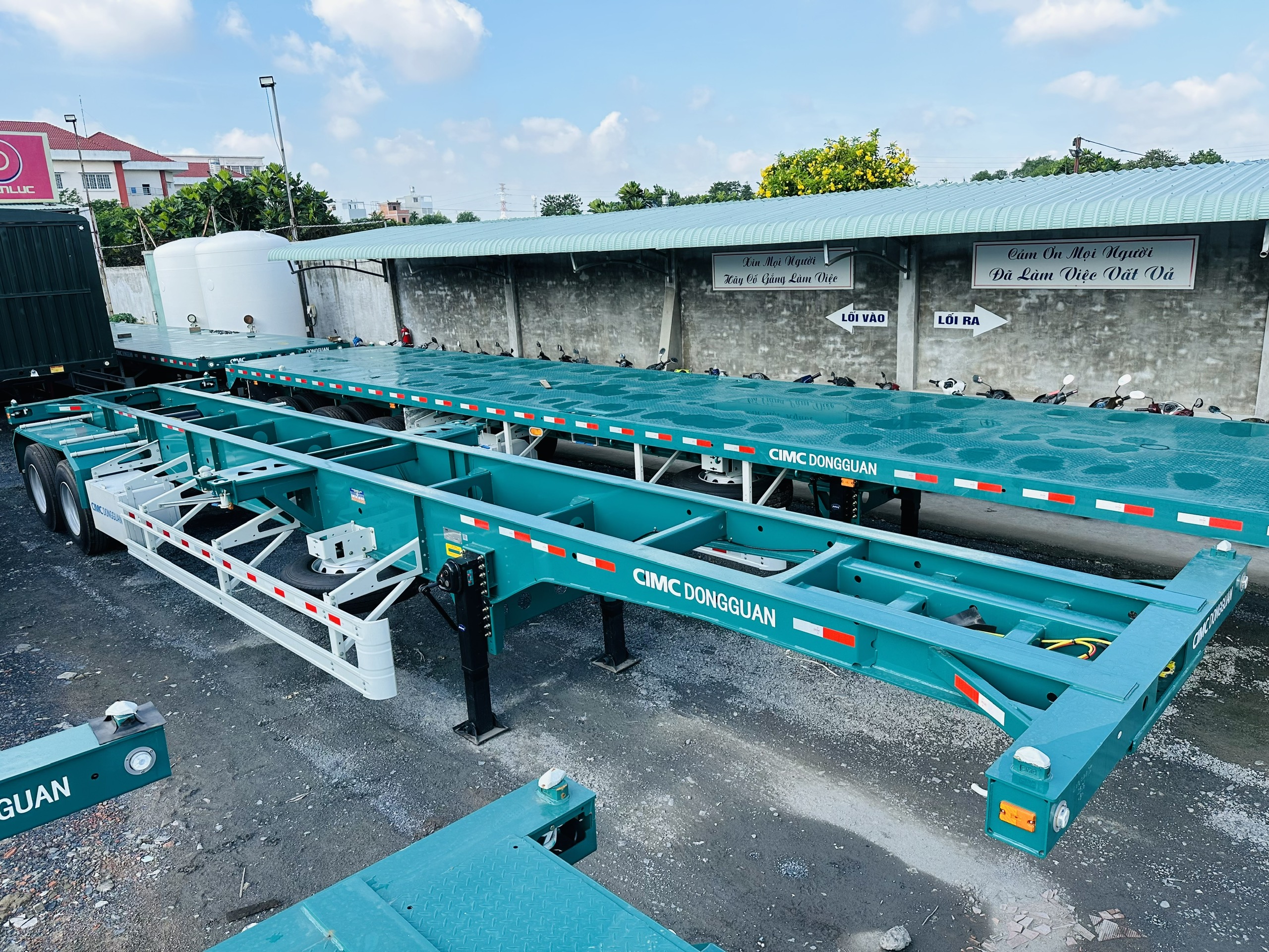 Mooc Xương 40F 2 Trục CIMC Dongguan Lốp 11R22.5